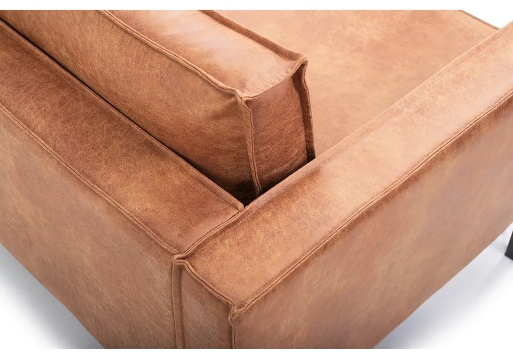 Кафяв диван от изкуствена кожа 216 cm Rate - Scandic