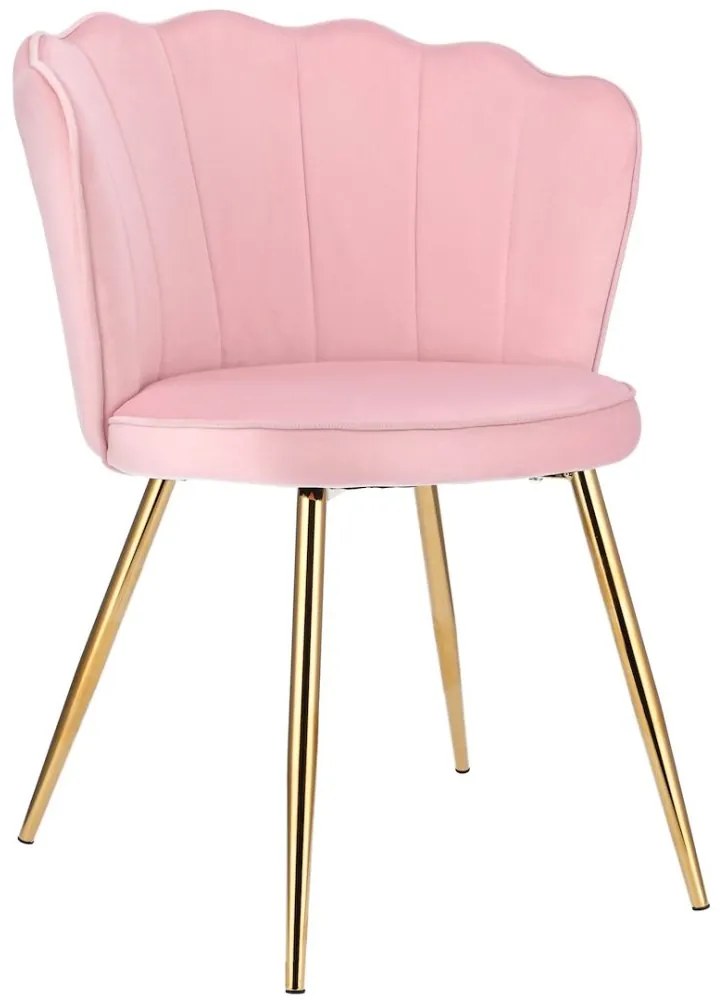 Кадифен стол за хранене FIORE във формата на раковина Сив