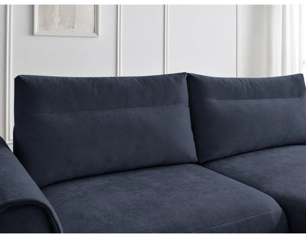 Тъмносин ъглов диван Aden – Bobochic Paris