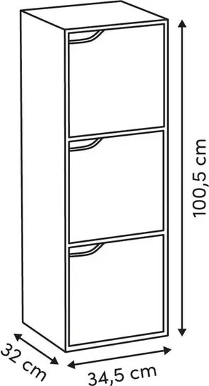 Рафт 5five Mix'n Modul Natural Door, 3 отделения