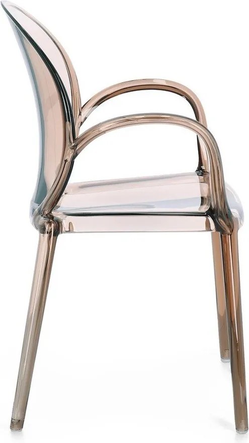 Светлокафяв пластмасов градински стол Camilla – Bizzotto