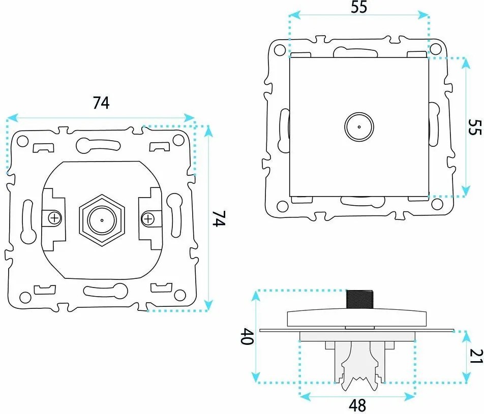 Антенна Розетка OSTE JNH012-G WHITE