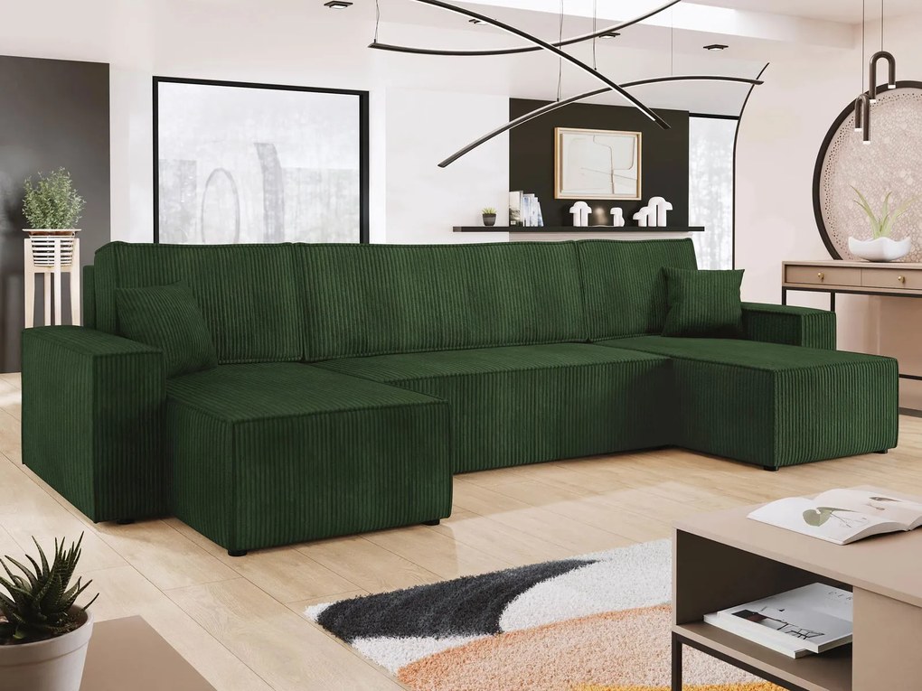 Ъглов диван Karla U-Prasino
