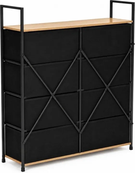 Комод с 8 текстилни чекмеджета и метална конструкция 107 x 80 x 24 см