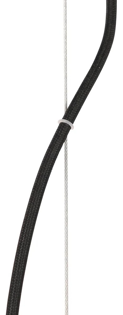 Висяща лампа в стил Арт Деко златиста с опалово стъкло 3-светлина - Flore