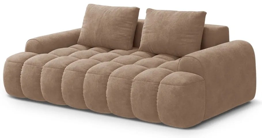 Светлокафяв кадифен диван 200 cm Linz – Cosmopolitan Design