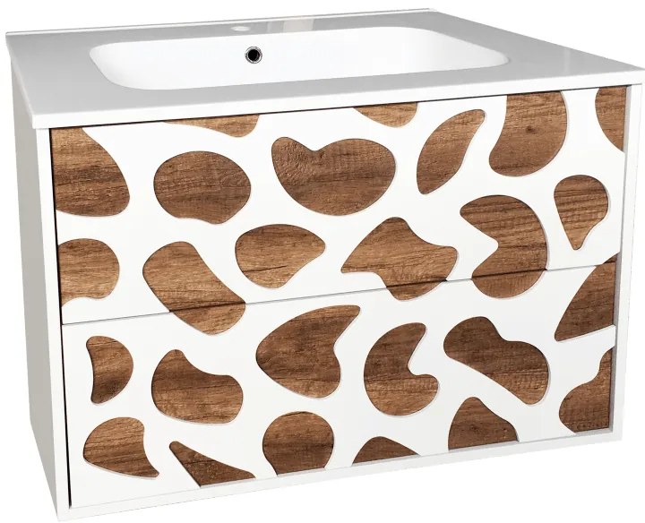 Конзолен PVC шкаф ICP 8045, Inter Ceramic, с умивалник, 80x43.5x55см