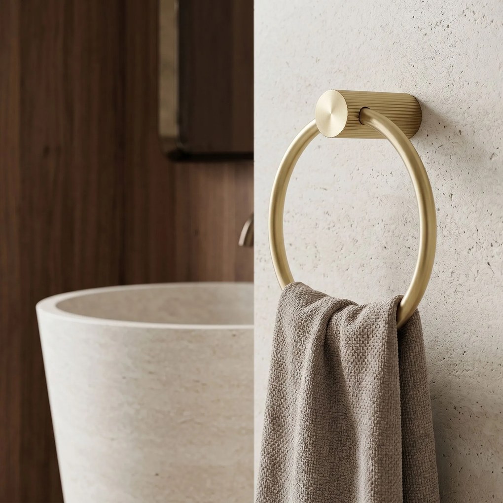 Закачалка за баня Ring 64106 SOLO Brush Gold