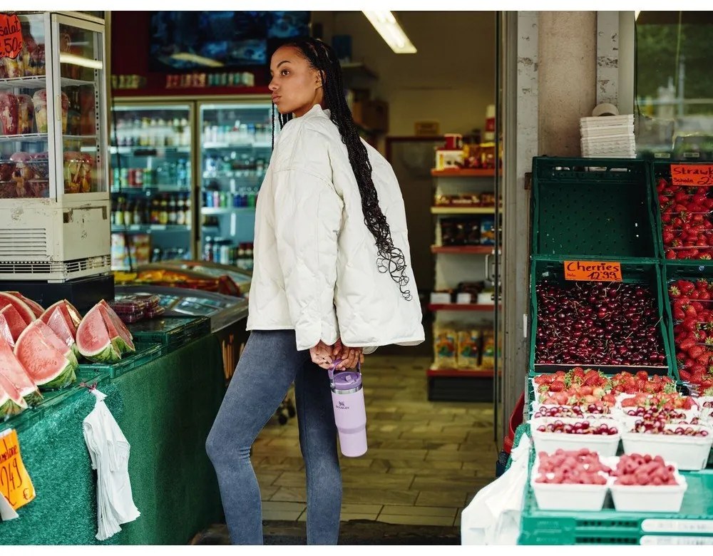 Розов термос от неръждаема стомана 890 ml IceFlow™ Flip Straw 2.0 Tumbler Cherry Blossom – Stanley