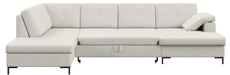 Светлобежов U-образен разтегателен диван , ляв ъгъл Moor - Ghado