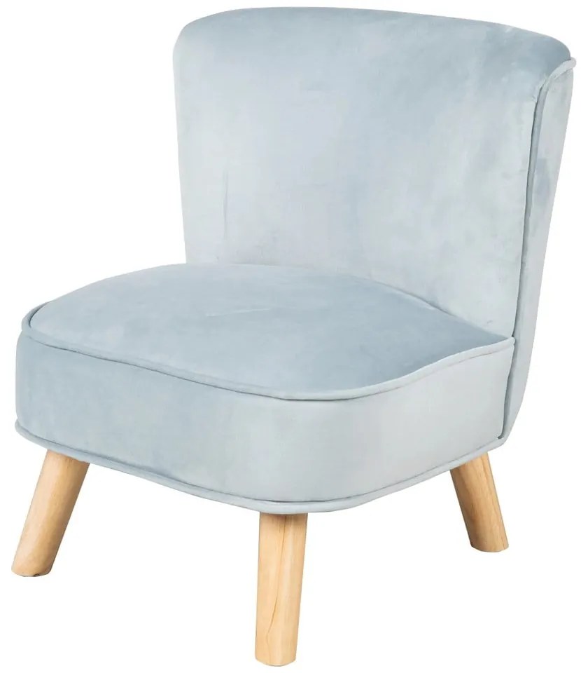 Светлосиньо кадифе бебешки стол Lil Sofa - Roba