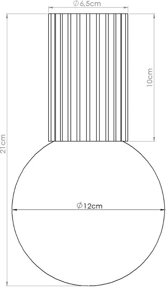 Кафяво-сиво осветително тяло за таван със стъклен абажур ø 12 cm Orbital – Sollux