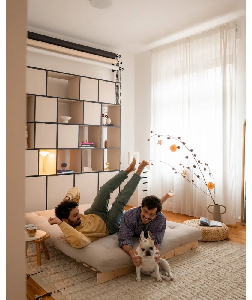 Тъмносин разтегателен диван 140 cm Roots - Karup Design