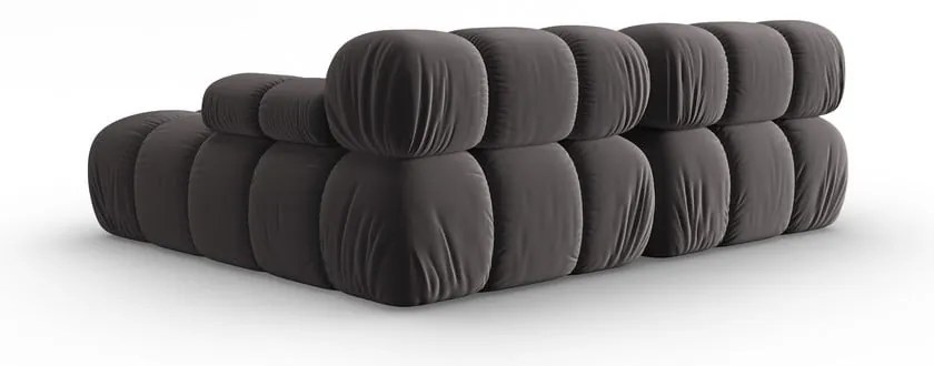 Тъмносив ъглов диван от кадифе (десен ъгъл) Bellis - Micadoni Home