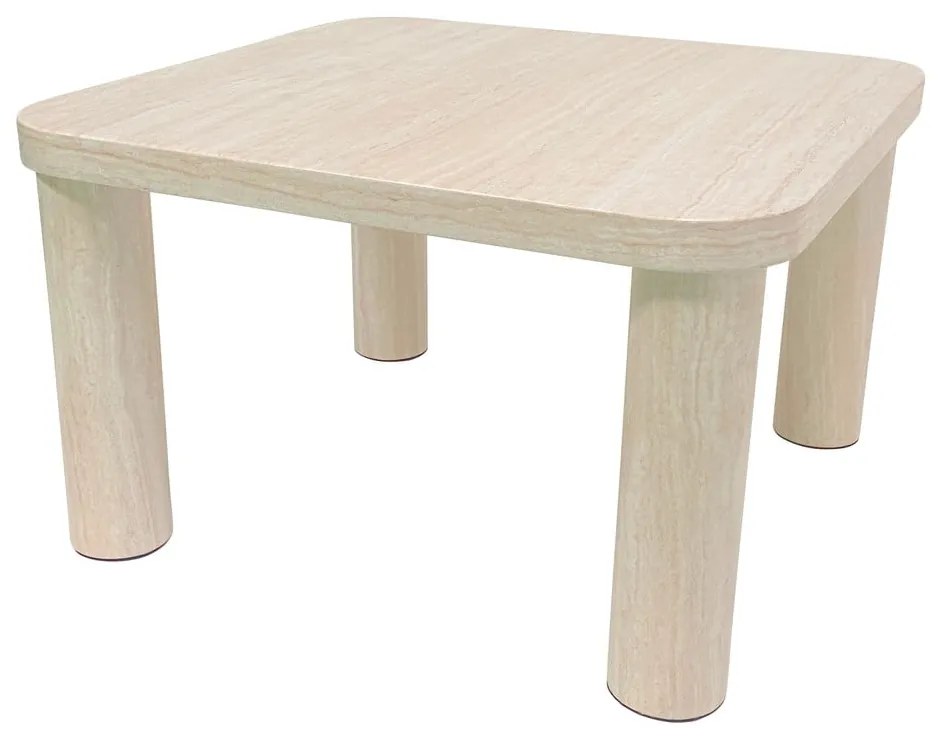 Бежова масичка за кафе от декор от мрамор 60x60 cm Solano – Actona