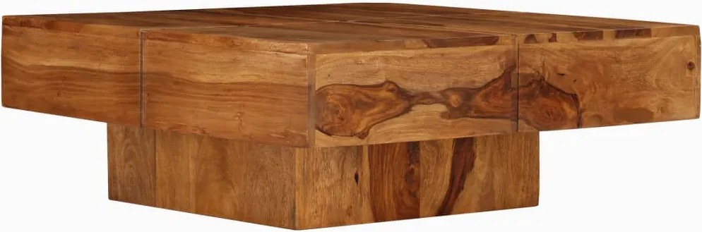 246250 vidaXL Маса за кафе, 80x80x30 см, акациева дървесина масив