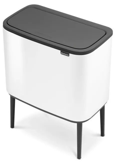 Бяло стоманено кошче за боклук отваряне с докосване 36 l Bo Touch Bin – Brabantia