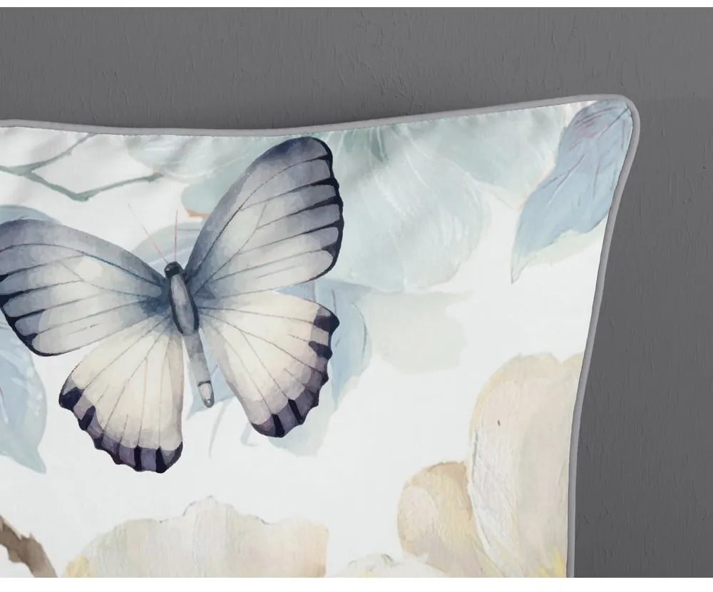 Бяло-зелено двойно удължено спално бельо от памучен сатен 200x220 cm Adiwanya – Descanso