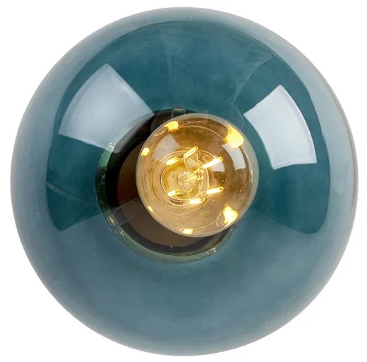 Интелигентна таванна лампа месинг с океанско синьо стъкло с Wifi ST64 - Pallon