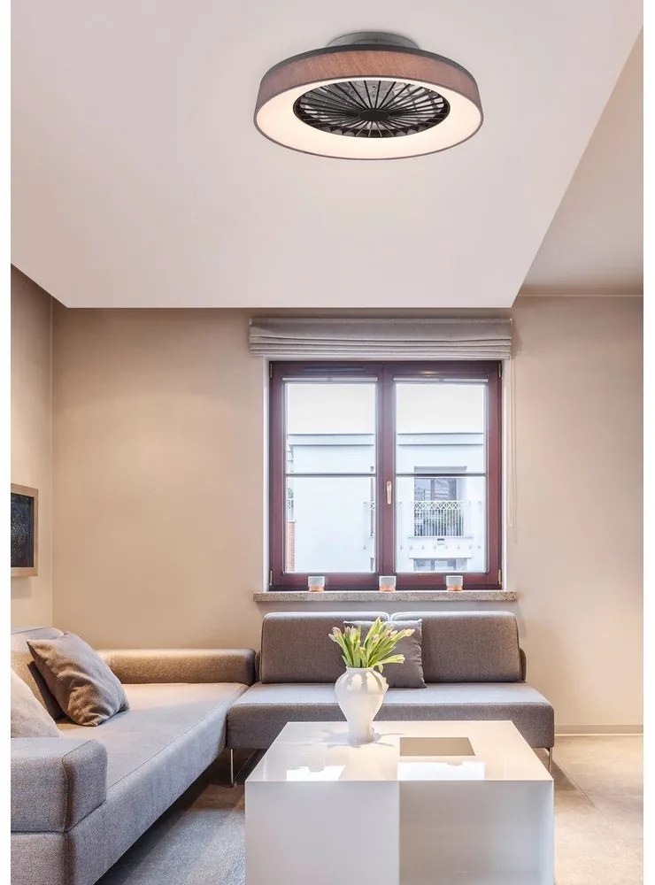 Сиво LED осветително тяло за таван Farsund – Trio