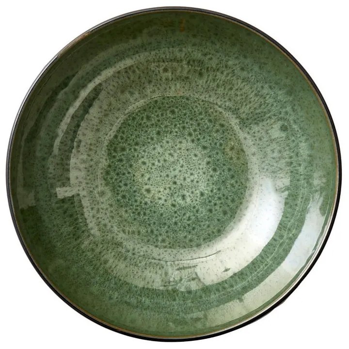 Зелена/черна глинена купа ø 30 cm Gastro Green/Black – Bitz