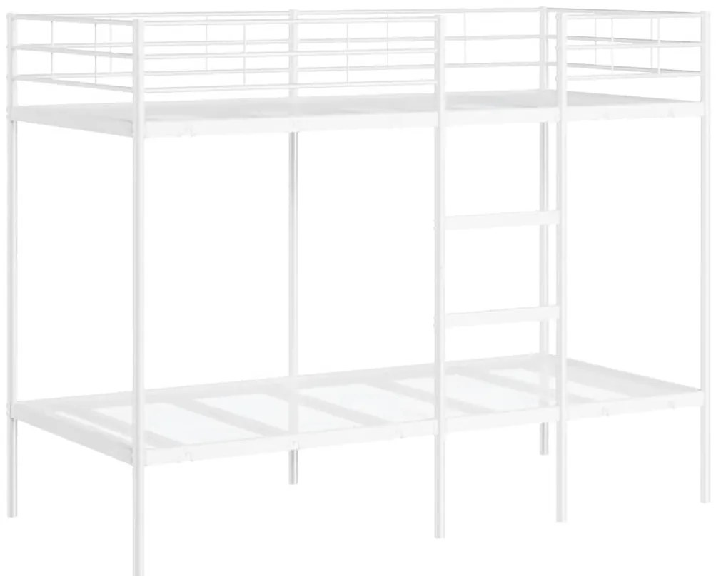 42000330 vidaXL Двуетажно легло без матрак Бяло 100x190 cm Стомана