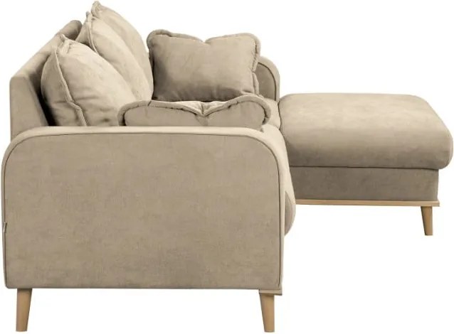 Бежов ъглов диван (десен ъгъл) Beata - Ropez