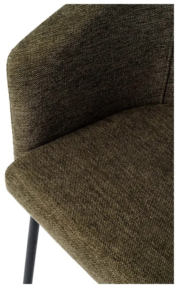 Тапициран трапезен стол с подлакътници в цвят каки Easton – Unique Furniture