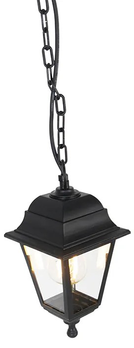 Класически външен висящ аплик черен IP44 - Capital