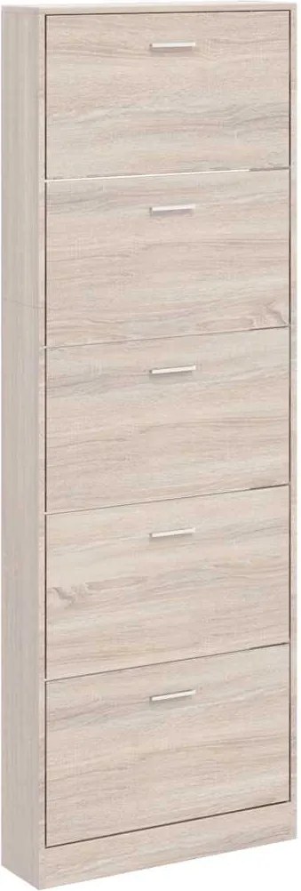 241241 vidaXL Дървен шкаф за обувки с 5 отделения, дъб