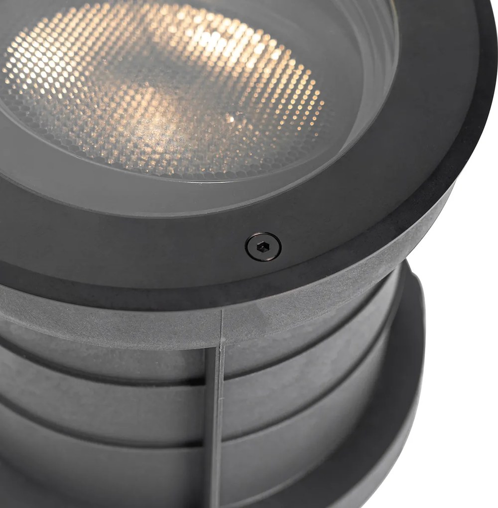 Комплект от 6 димируеми външни вградени спота черни IP65 Вкл. LED - Delux Honey