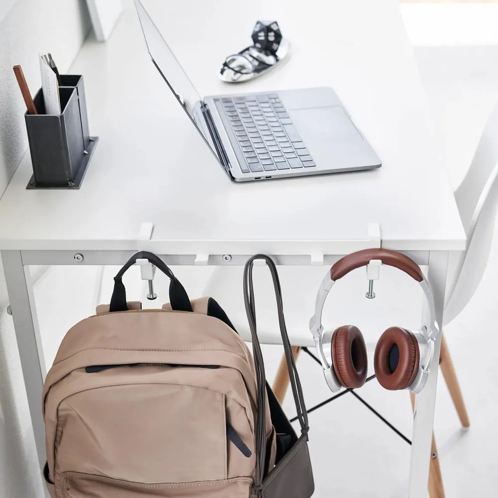 Регулируема стоманена кука в матово бял цвят Tower – YAMAZAKI