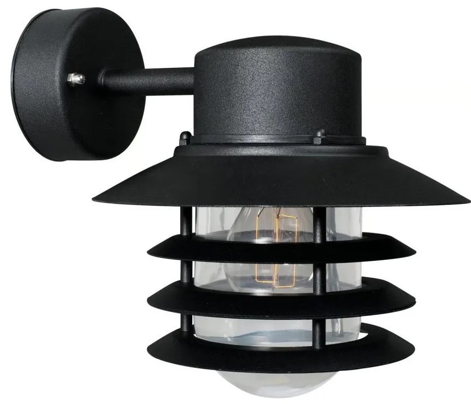 Nordlux - Външно стенно осветително тяло VEJERS 1xE27/60W/230V IP54 черно