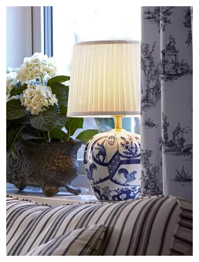 Синя и бяла настолна лампа Goteborg, височина 33 cm Göteborg - Markslöjd