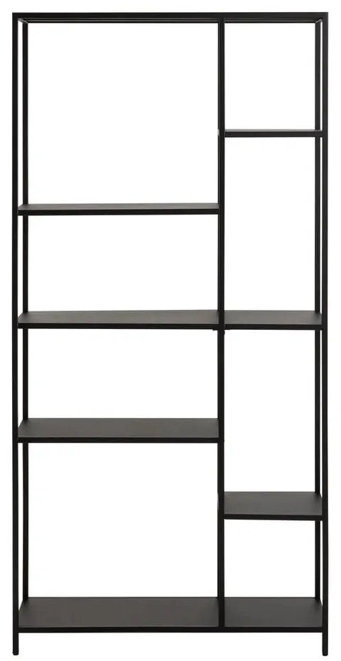 Черна метална библиотека 80x165 cm Newcastle – Actona