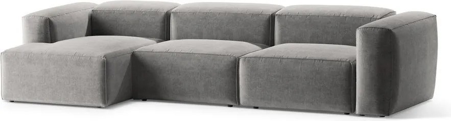 Светлосив ъглов диван (ляв ъгъл) Bergamo – Cosmopolitan Design