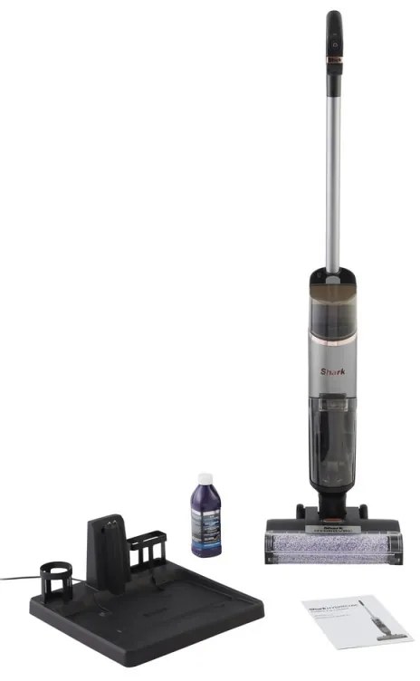 Вертикална прахосмукачка Shark HydroVac WD210EU, 170W, 0.5 л, 88 m2, Самопочистващ, Автономия 25 минути, Сив