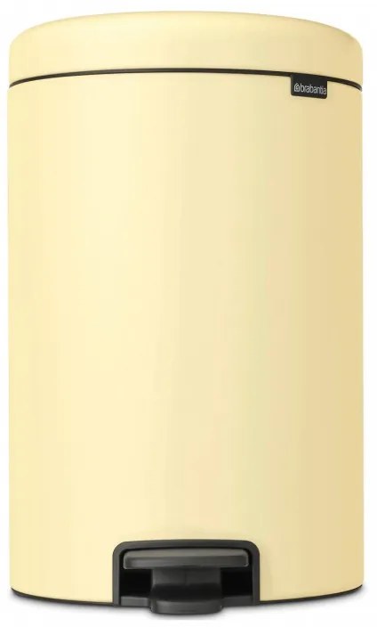 Кош за боклук с педал Brabantia NewIcon 649044, 20 л, Плавно затваряне, Противоплъзгаща основа, Жълт