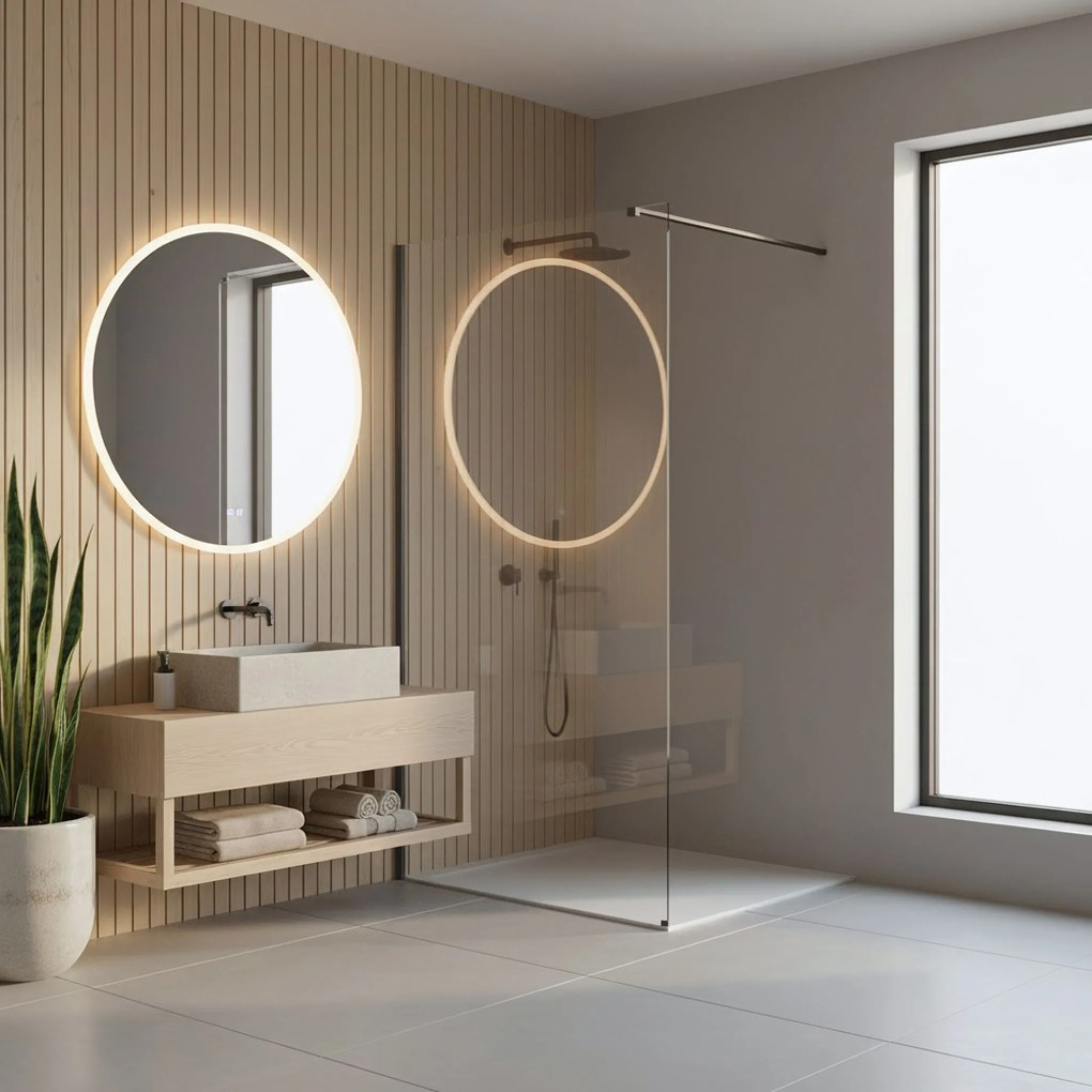 Параван за душ Rea Flexi Transparent / Titan 70