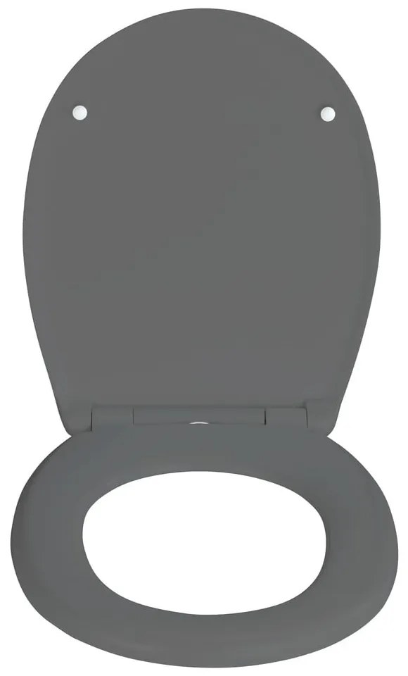 Сива тоалетна седалка от неръждаема стомана Vorno - Wenko