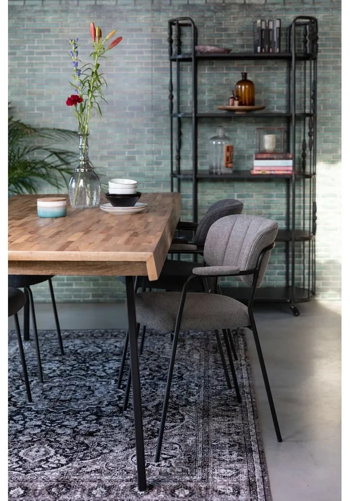 Антрацитни трапезни столове в комплект от 2 Jolien - White Label