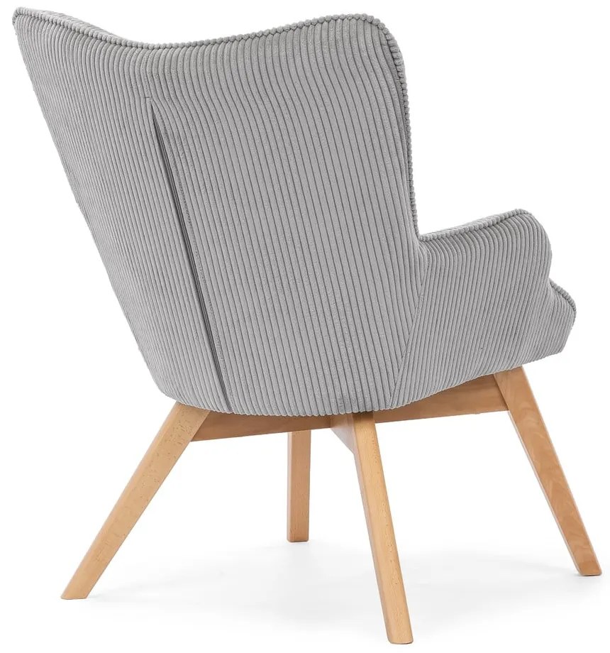 Сиво кресло от рипсено кадифе Niko – Ropez