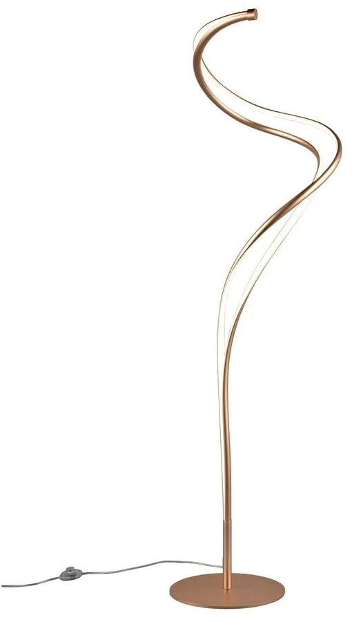 LED подова лампа с метален абажур в златисто (височина 160 cm) Nala - Trio Select