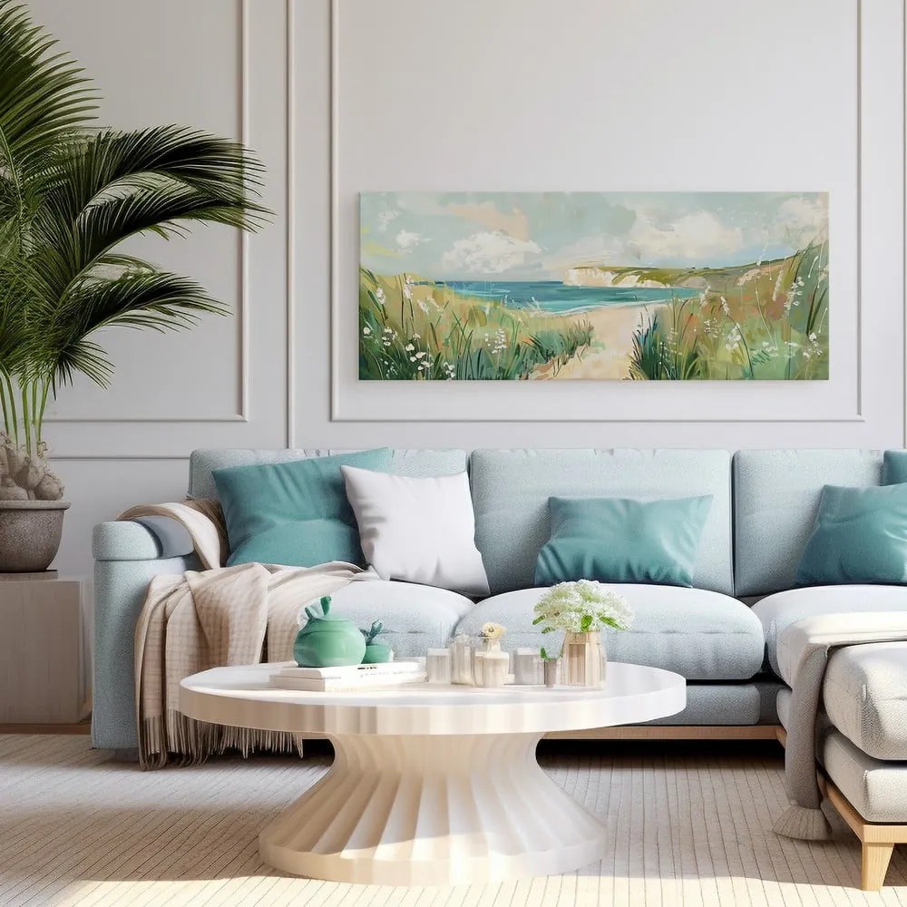 Картина 60x150 cm Gouache Sea – Styler