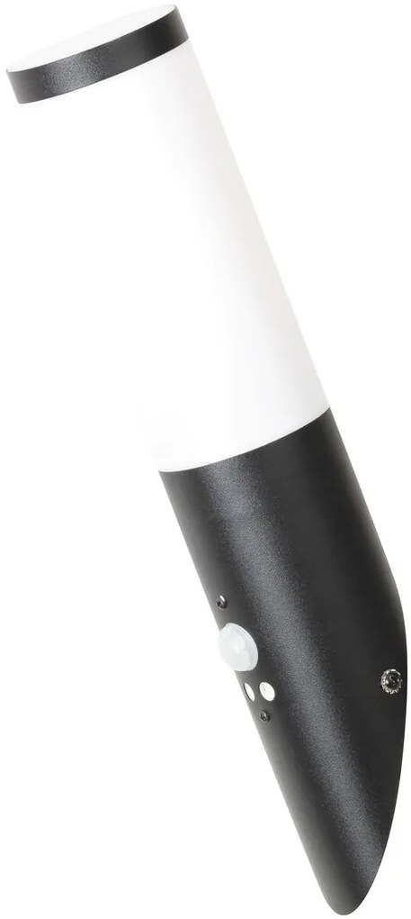 RABALUX Черен факел 8146 външна стенна лампа със сензор / E27 1x MAX 25W / IP44 - 8146