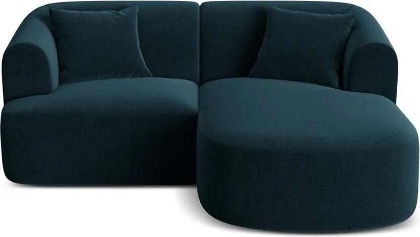 Кадифен ъглов диван в петролен цвят (десен ъгъл) Campi – Cosmopolitan Design