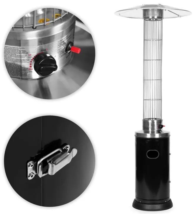 Газов отоплител за тераса - 9 kW, 216 cm