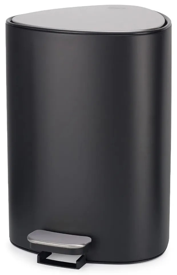Матово черно стоманено кошче за боклук с педал 5 l EasyStore Luxe – Joseph Joseph