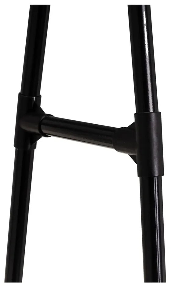 Черна метална стойка за дрехи на колелца 84x43x156 cm – Casa Selección