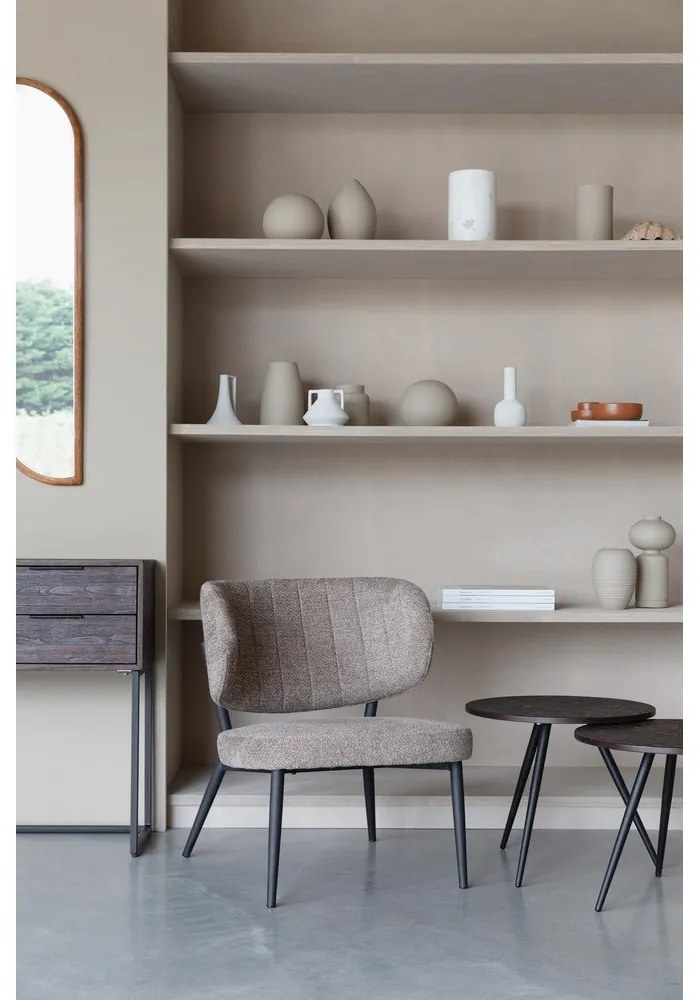 Светлокафяво кресло Sanne – White Label